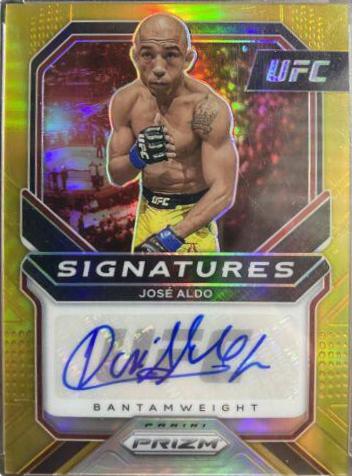 José Aldo 2021 Panini Prizm UFC Signatures #2 Gold