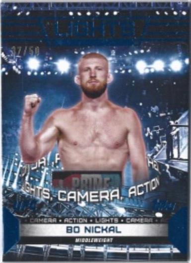 Bo Nickal 2024 Topps Knockout UFC Lights (Lights, Camera, Action) #LTS-5 Blue