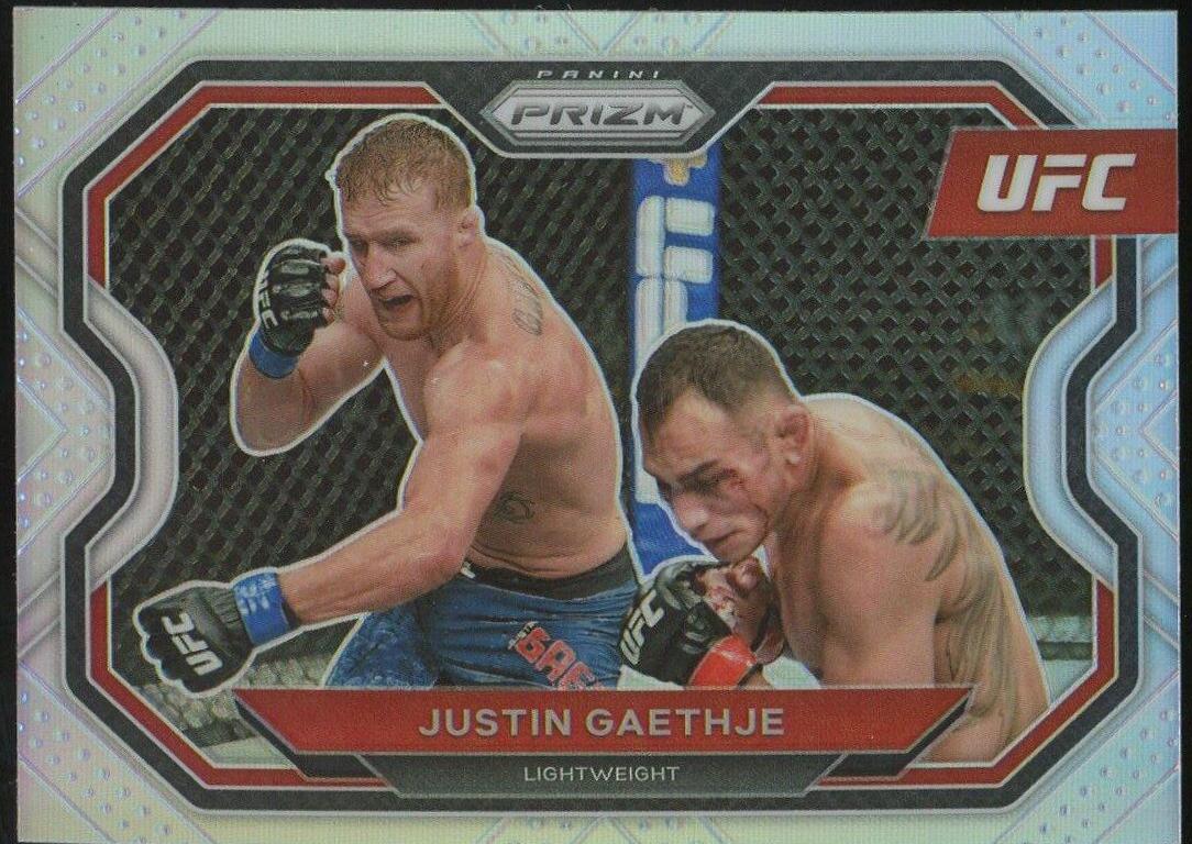Justin Gaethje 2021 Panini Prizm UFC Base #141 Silver