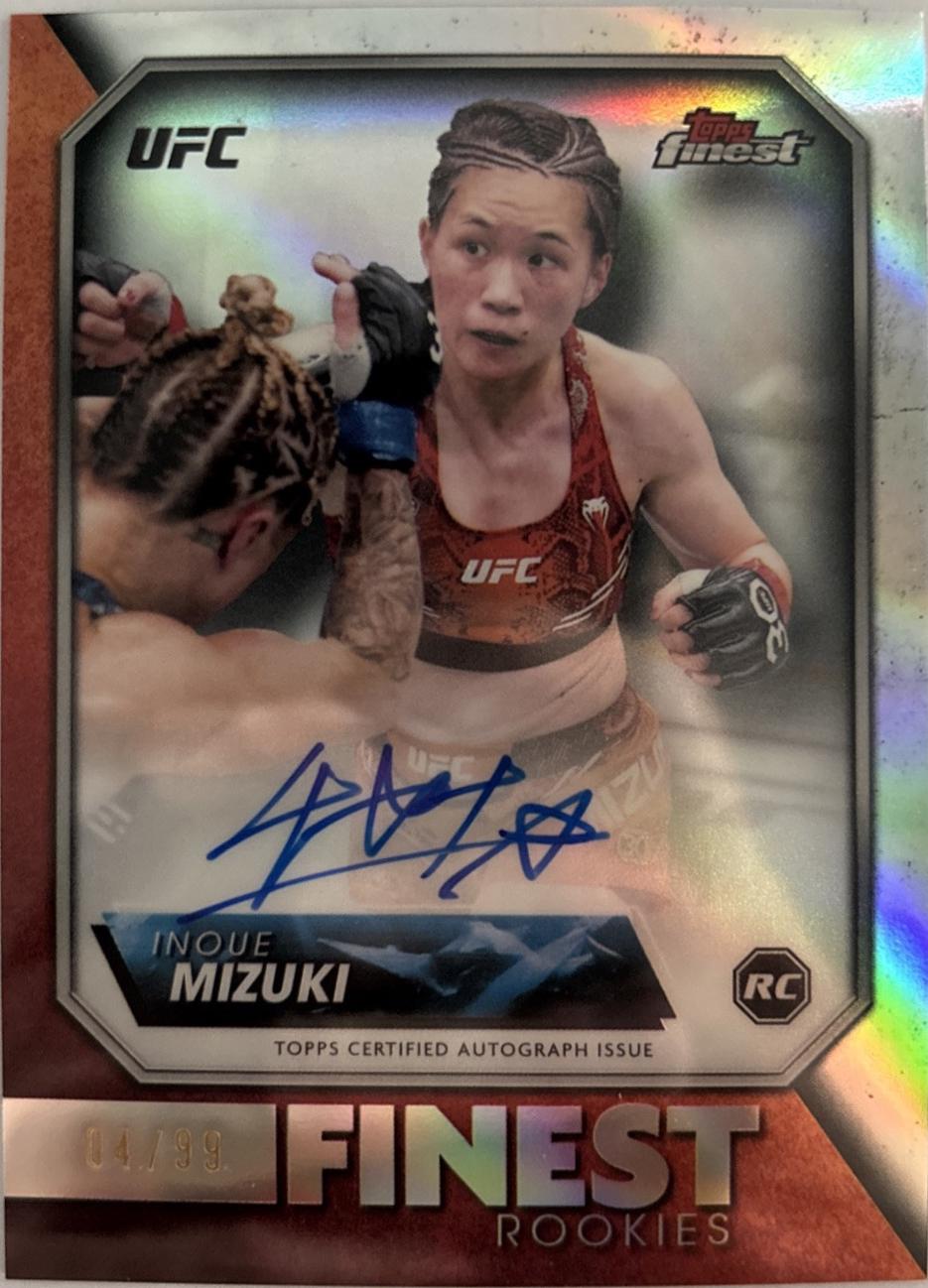 Inoue Mizuki 2024 Topps Finest UFC Rookie Finest Autographs #RFA-IM Refractor