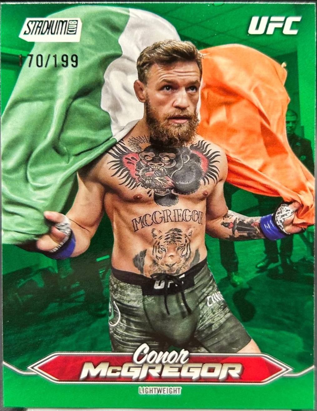 Conor McGregor 2025 Topps Stadium Club UFC Base #200 Green