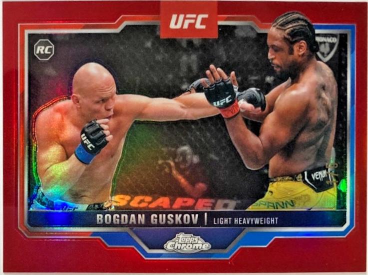 Bogdan Guskov 2025 Topps Chrome UFC Base #115 Red Refractor