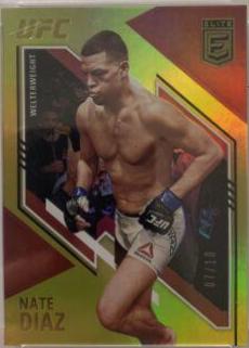 Nate Diaz 2021 Panini Chronicles UFC Base Elite #158 Gold