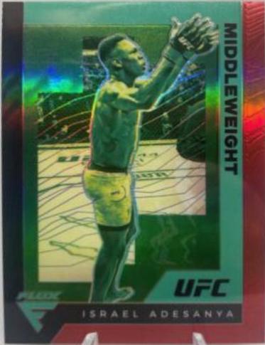 Israel Adesanya 2021 Panini Chronicles UFC Base Flux #257 Purple