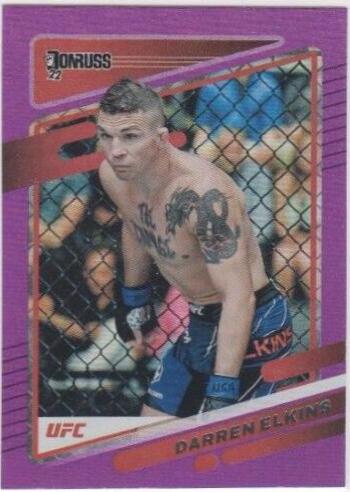Darren Elkins 2022 Panini Donruss UFC Base #167 Purple Flood