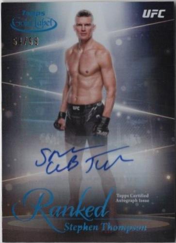 Stephen Thompson 2024 Topps Gold Label UFC Ranked Ink #RIK-STH Blue