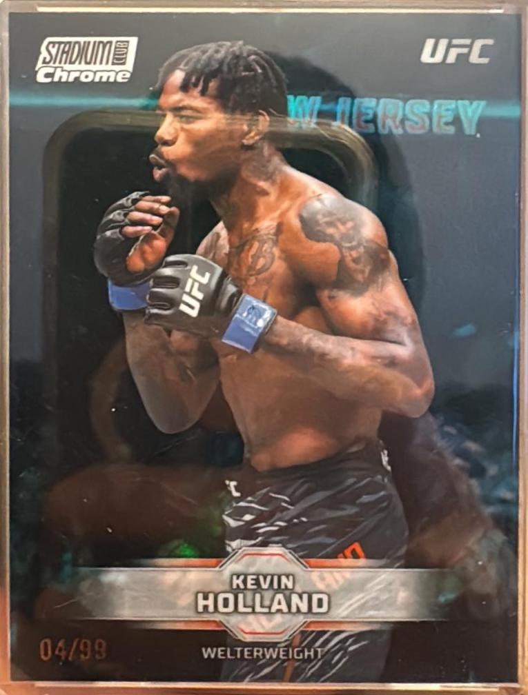 Kevin Holland 2026 Topps Stadium Club UFC Chrome Base #CB-75 Turquoise Refractor