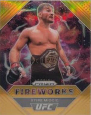 Stipe Miocic 2021 Panini Prizm UFC Fireworks #2 Gold