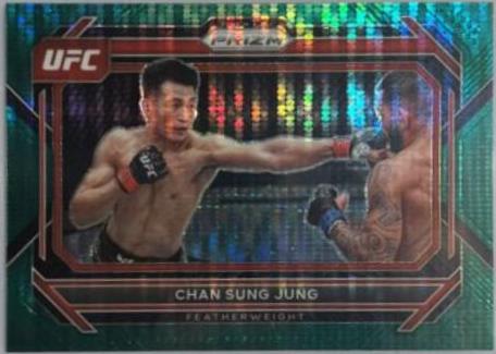 Chan Sung Jung 2023 Panini Prizm UFC Base #88 Green Pulsar