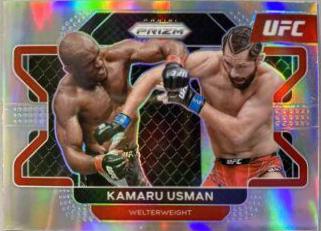 Kamaru Usman 2022 Panini Prizm UFC Base #54 Silver