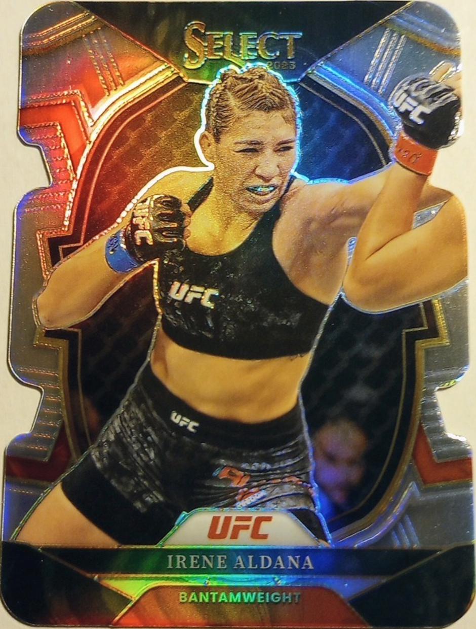 Irene Aldana 2023 Panini Select UFC Concourse #84 Silver Die Cut