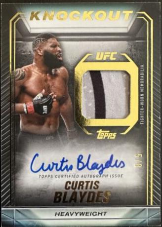 Curtis Blaydes 2024 Topps Knockout UFC Knockout Autographs #KNA-CBS Gold