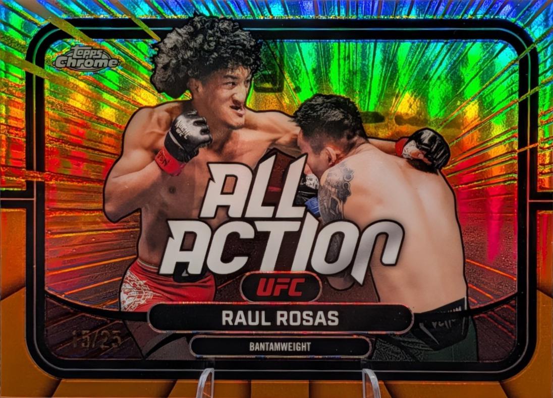Raul Rosas 2026 Topps Chrome UFC All-Action #AA-42 Orange Refractor