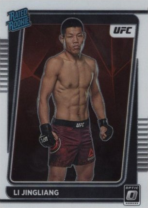 Li Jingliang 2022 Panini Donruss Optic UFC Base #113 Gold Vinyl