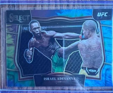 Israel Adesanya 2023 Panini Select UFC Octagonside #270 Tie Dye