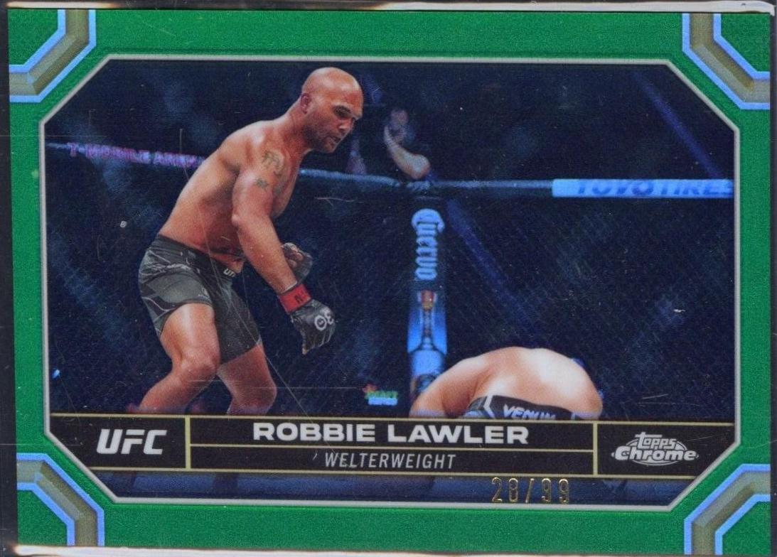 Robbie Lawler 2024 Topps Chrome UFC Base #165 Green Refractor