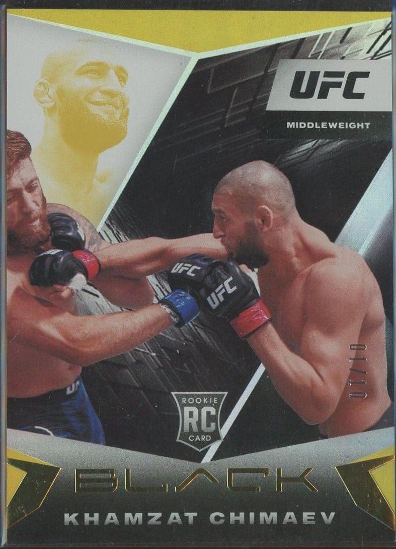 Khamzat Chimaev 2021 Panini Chronicles UFC Base Black #116 Gold