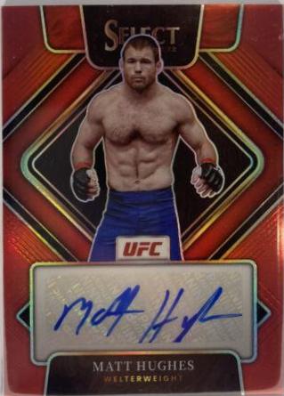 Matt Hughes 2022 Panini Select UFC Signatures #11 Red