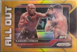 Kamaru Usman 2023 Panini Prizm UFC All Out #12 Gold