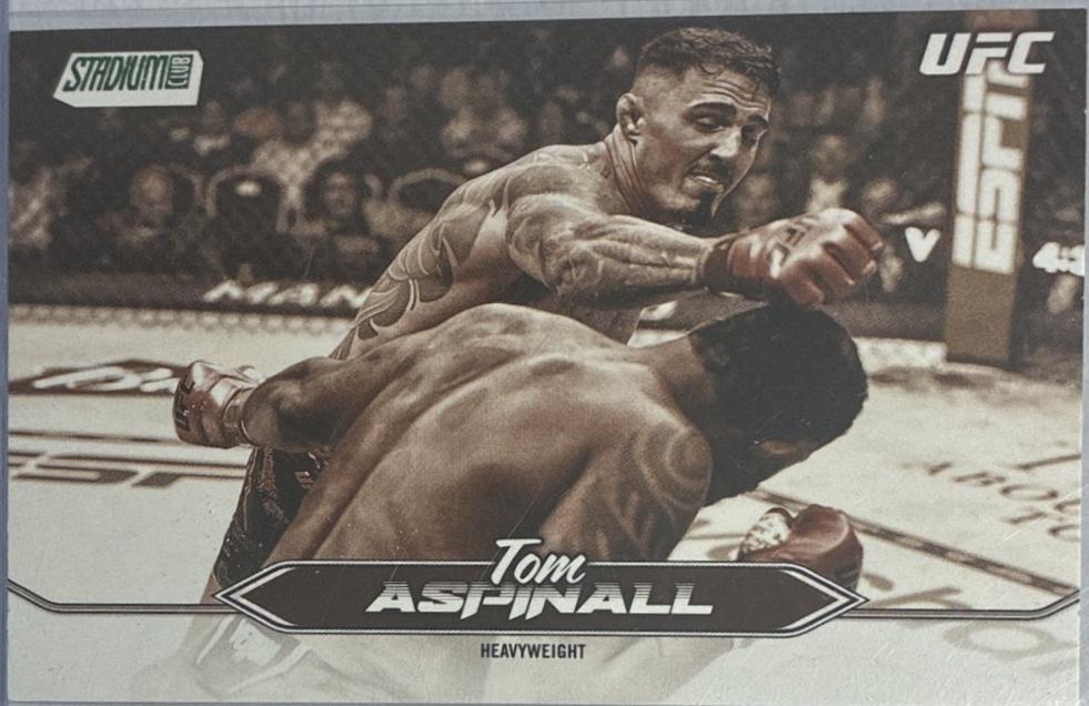Tom Aspinall 2025 Topps Stadium Club UFC Base #8 Sepia
