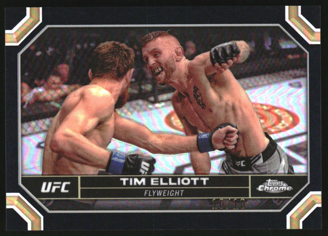 Tim Elliott 2024 Topps Chrome UFC Base #185 Black Refractor