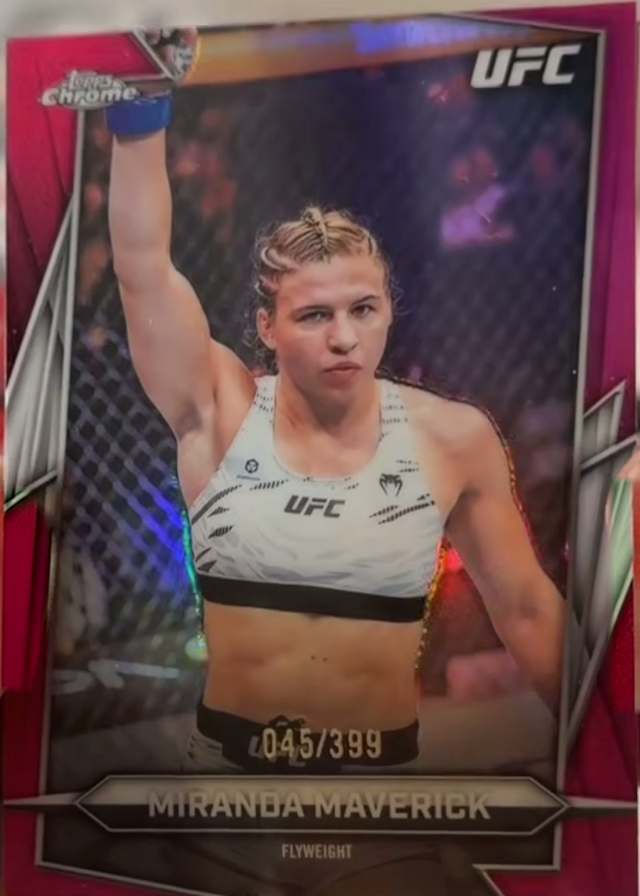 Miranda Maverick 2026 Topps Chrome UFC Base #144 Black Mini Diamonds Refractor