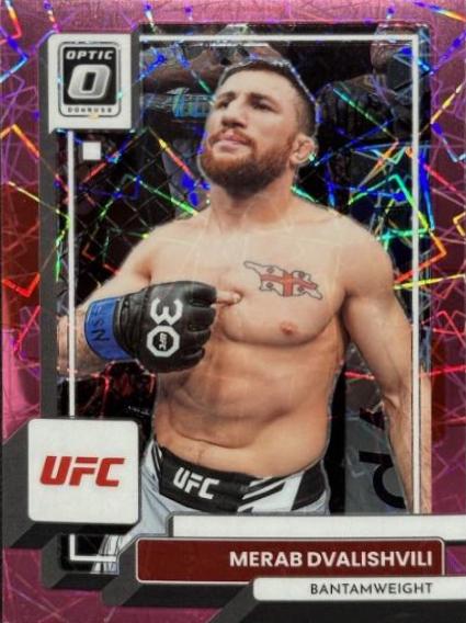 Merab Dvalishvili 2023 Panini Donruss Optic UFC Base #69 Pink Velocity