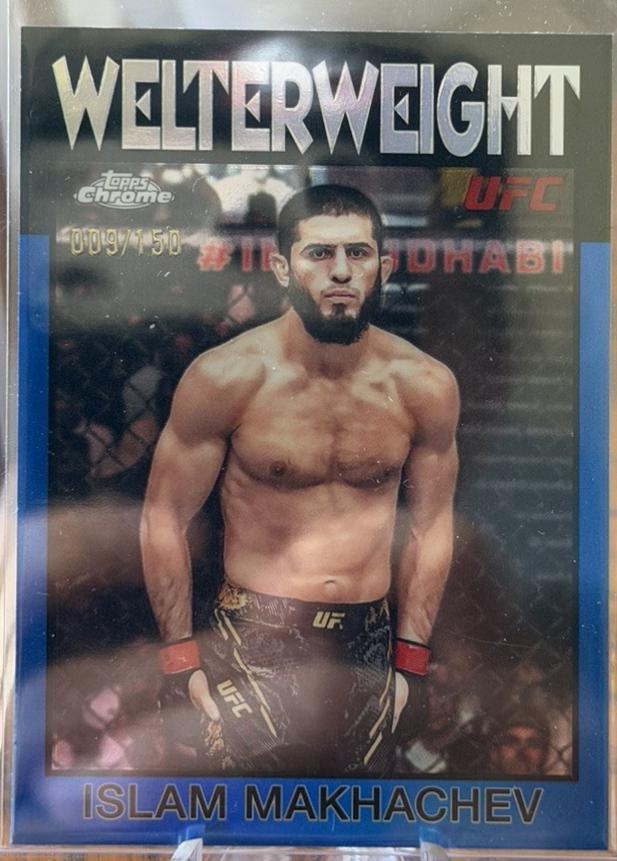 Islam Makhachev 2026 Topps Chrome UFC 1986 Topps #86-20 Blue Refractor