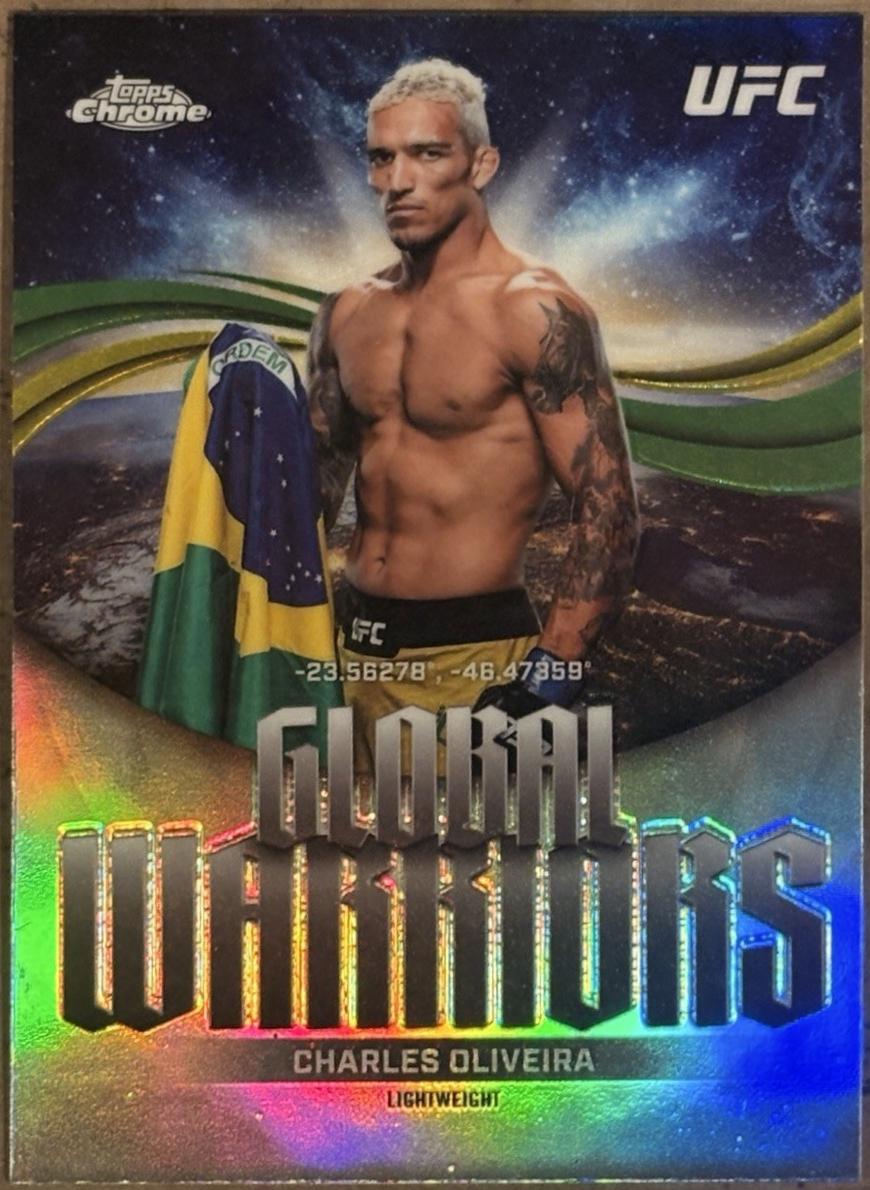 Charles Oliveira 2026 Topps Chrome UFC Global Warriors #GW-11 Refractor