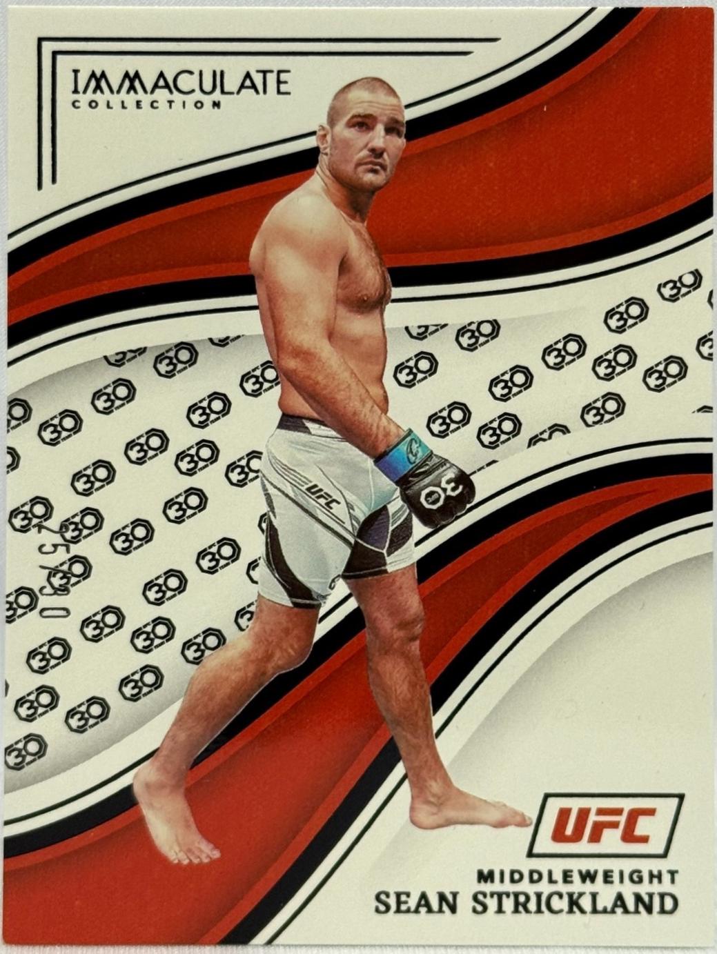 Sean Strickland 2023 Panini Immaculate Collection UFC Base #79 30th Anniversary