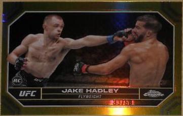 Jake Hadley 2024 Topps Chrome UFC Base #45 Gold Refractor
