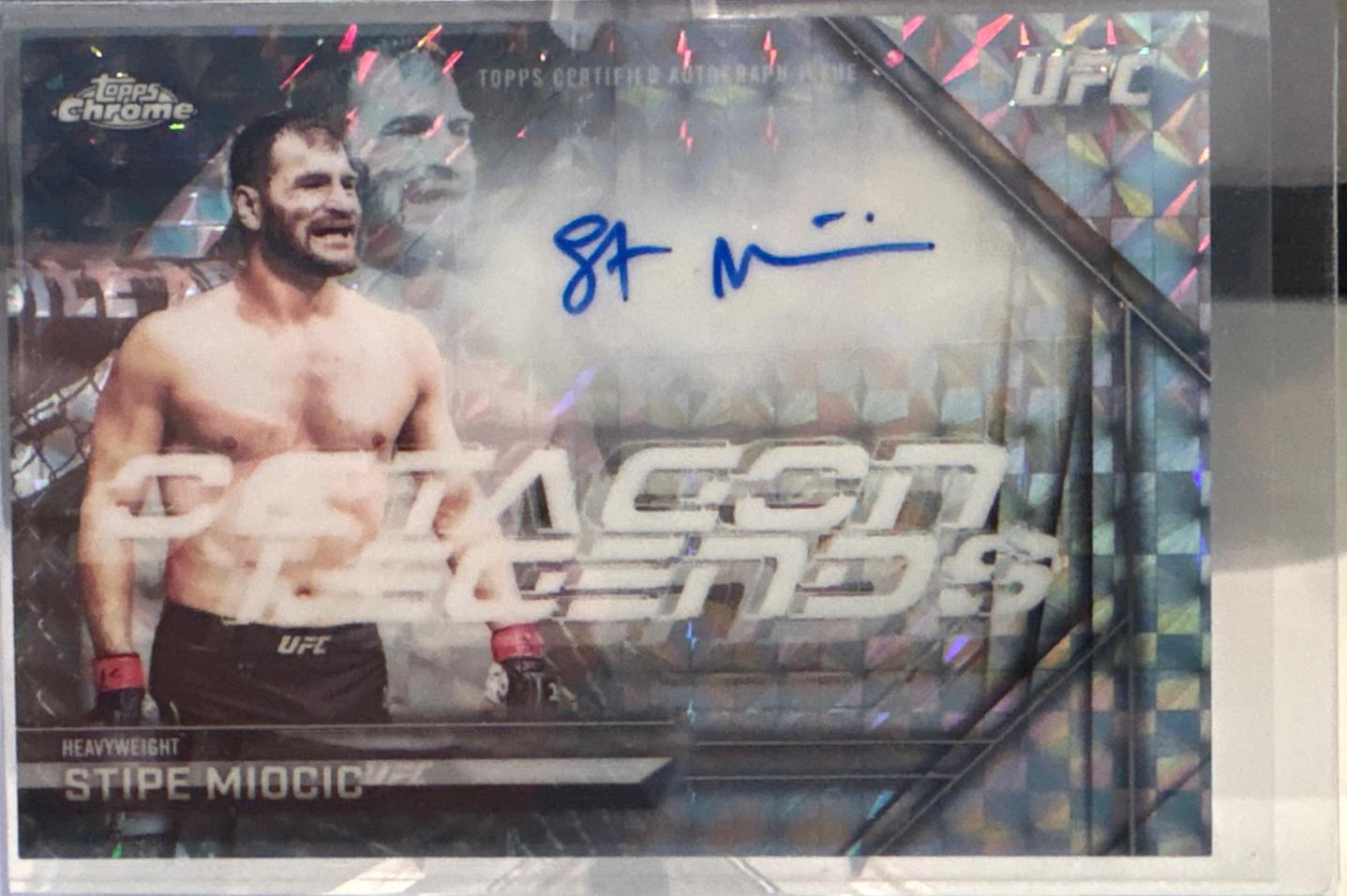 Stipe Miocic 2026 Topps Chrome UFC Octagon Legends Autographs #OLA-SM Geometric Refractor