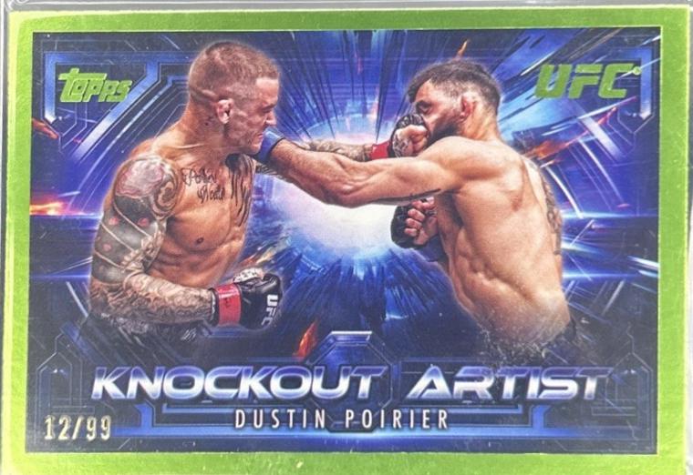 Dustin Poirier 2025 Topps Knockout UFC Knockout Artists #KA-16 Lime Green