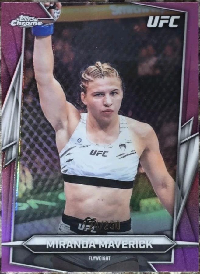 Miranda Maverick 2026 Topps Chrome UFC Base #144 Pink Refractor