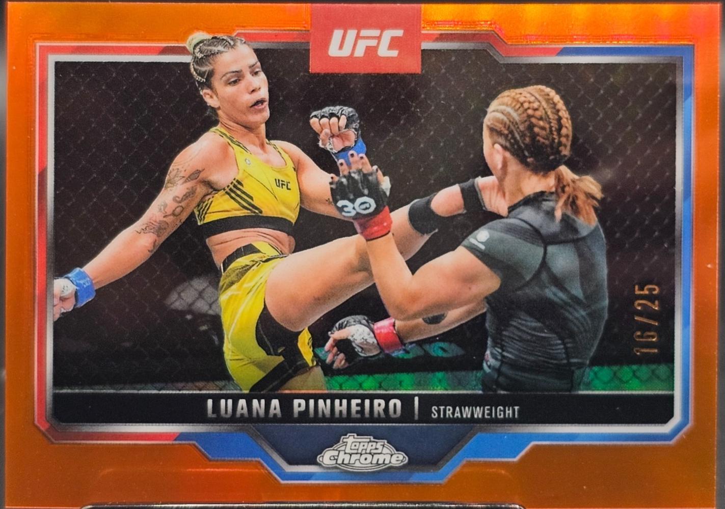 Luana Pinheiro 2025 Topps Chrome Sapphire UFC Base Sapphire #178 Orange Sapphire
