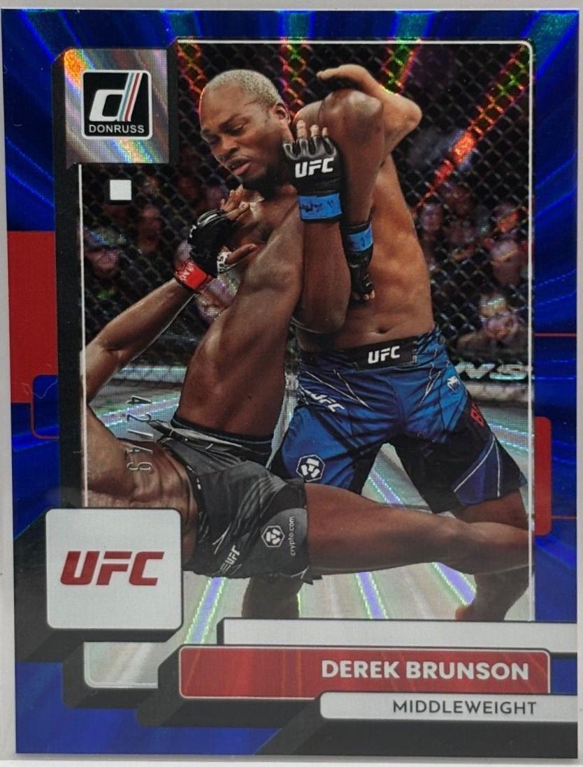 Derek Brunson 2023 Panini Donruss UFC Base #120 Blue Laser
