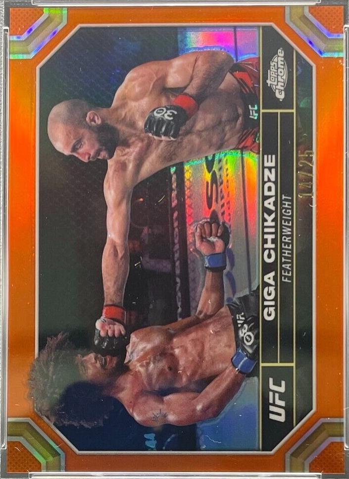 Giga Chikadze 2024 Topps Chrome UFC Base #69 Orange Refractor