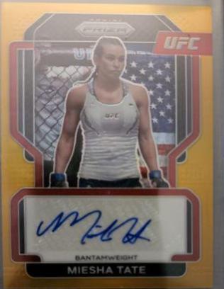 Miesha Tate 2022 Panini Prizm UFC Signatures #3 Gold