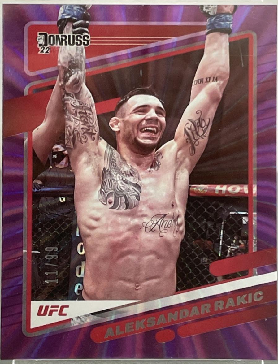 Aleksandar Rakic 2022 Panini Donruss UFC Base #3 Purple Laser