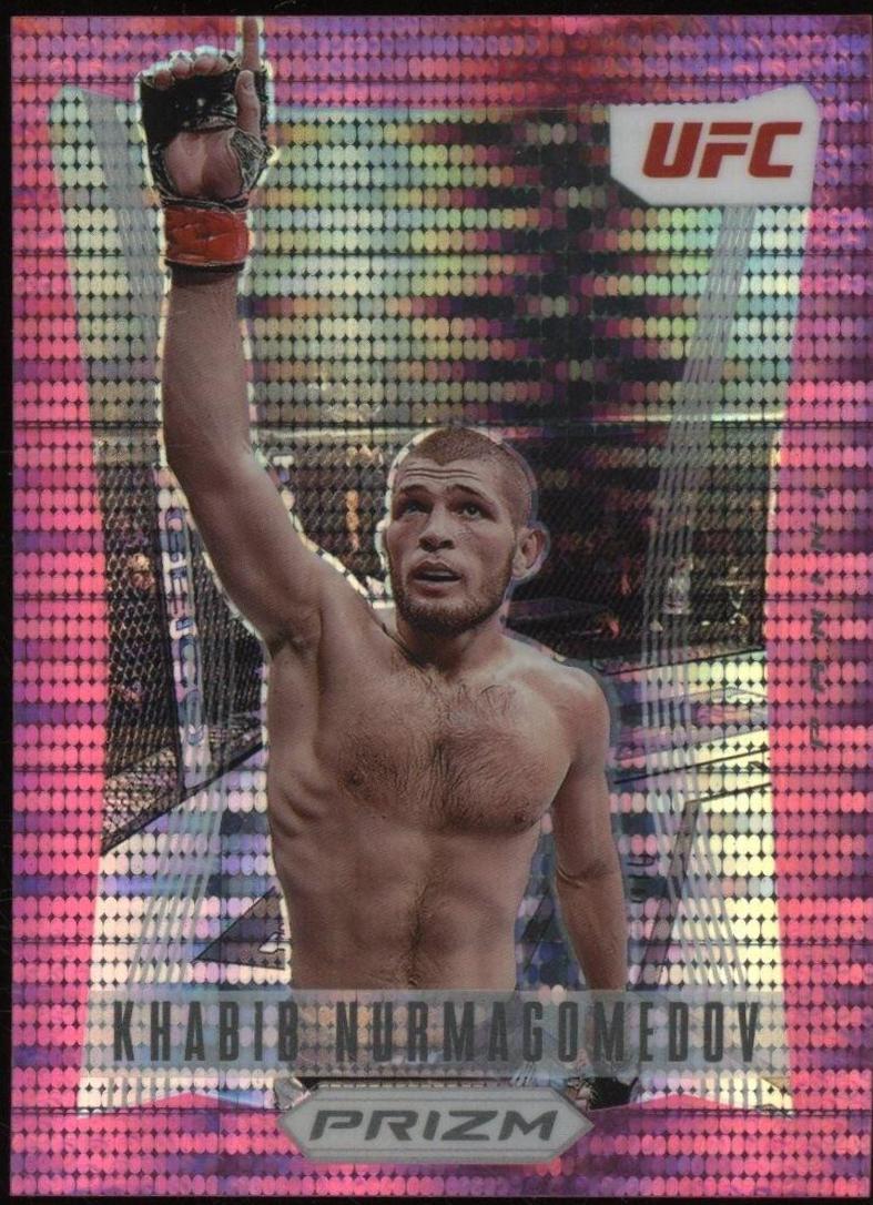 Khabib Nurmagomedov 2022 Panini Prizm UFC Prizm Flashback #1 Pink Pulsar