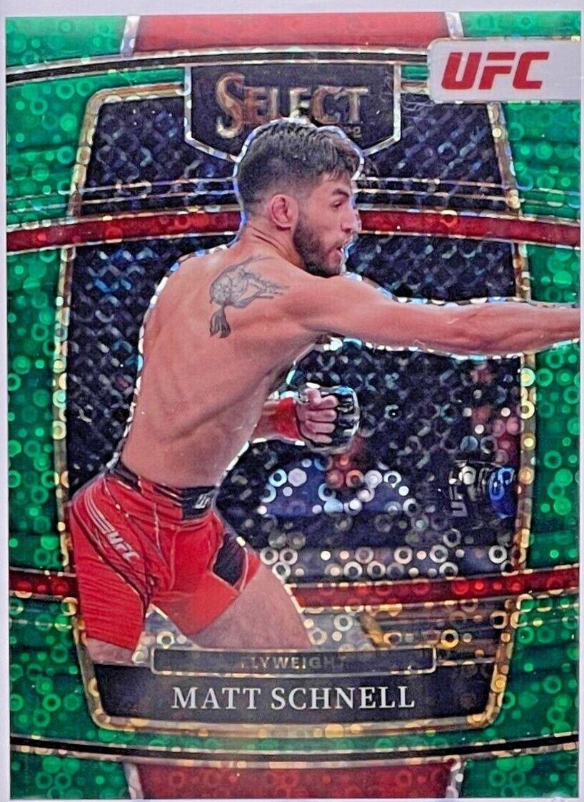 Matt Schnell 2022 Panini Select UFC Concourse #16 Green Disco