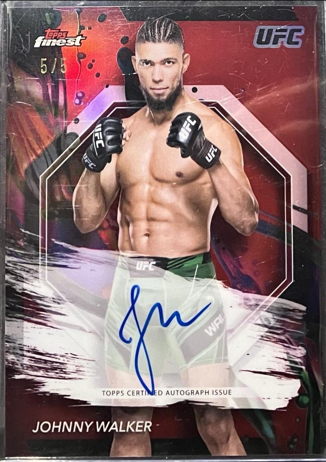 Johnny Walker 2024 Topps Finest UFC Finest Autographs #FA-JWR Refractor