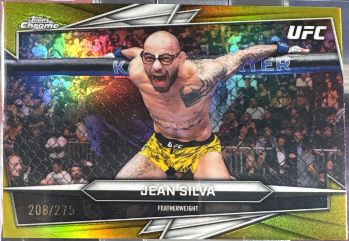 Jean Silva 2026 Topps Chrome UFC Base #163 Yellow Refractor