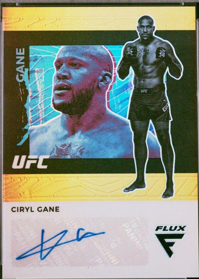 Ciryl Gane 2021 Panini Chronicles UFC Flux Auto #38 Gold