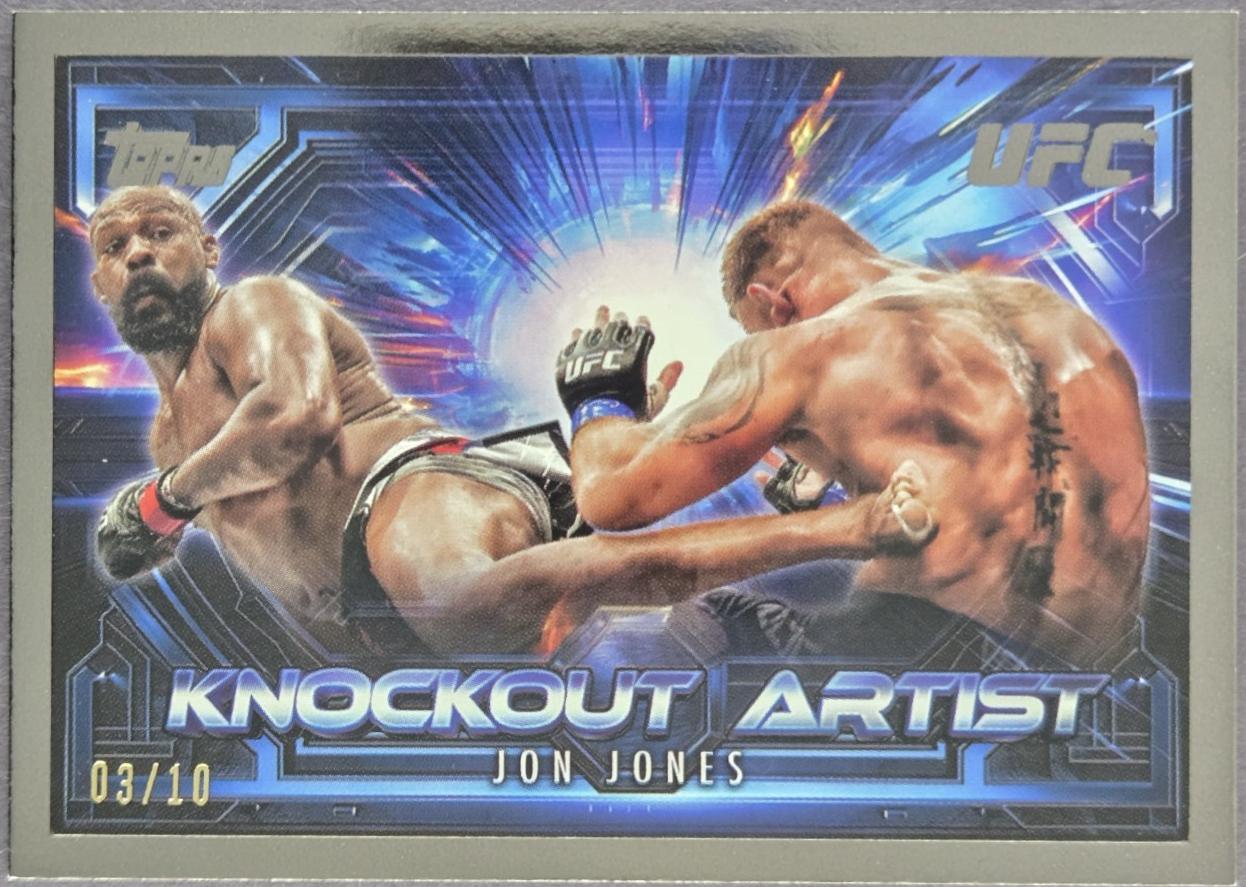 Jon Jones 2025 Topps Knockout UFC Knockout Artists #KA-3 Black