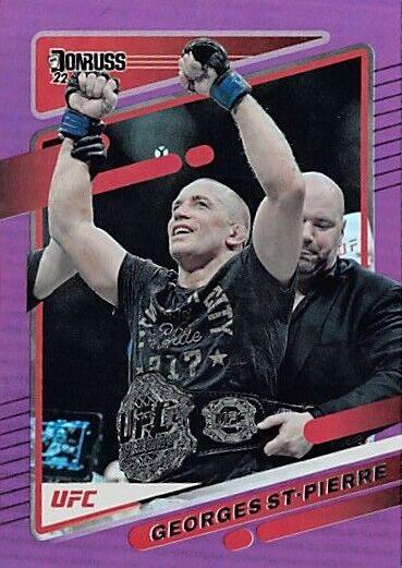 Georges St-Pierre 2022 Panini Donruss UFC Base #169 Purple Flood