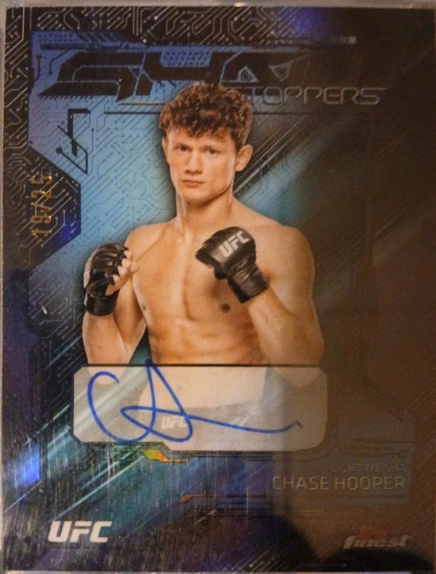 Chase Hooper 2025 Topps Finest UFC Showstopper Autographs #SSA-CH Black Refractor