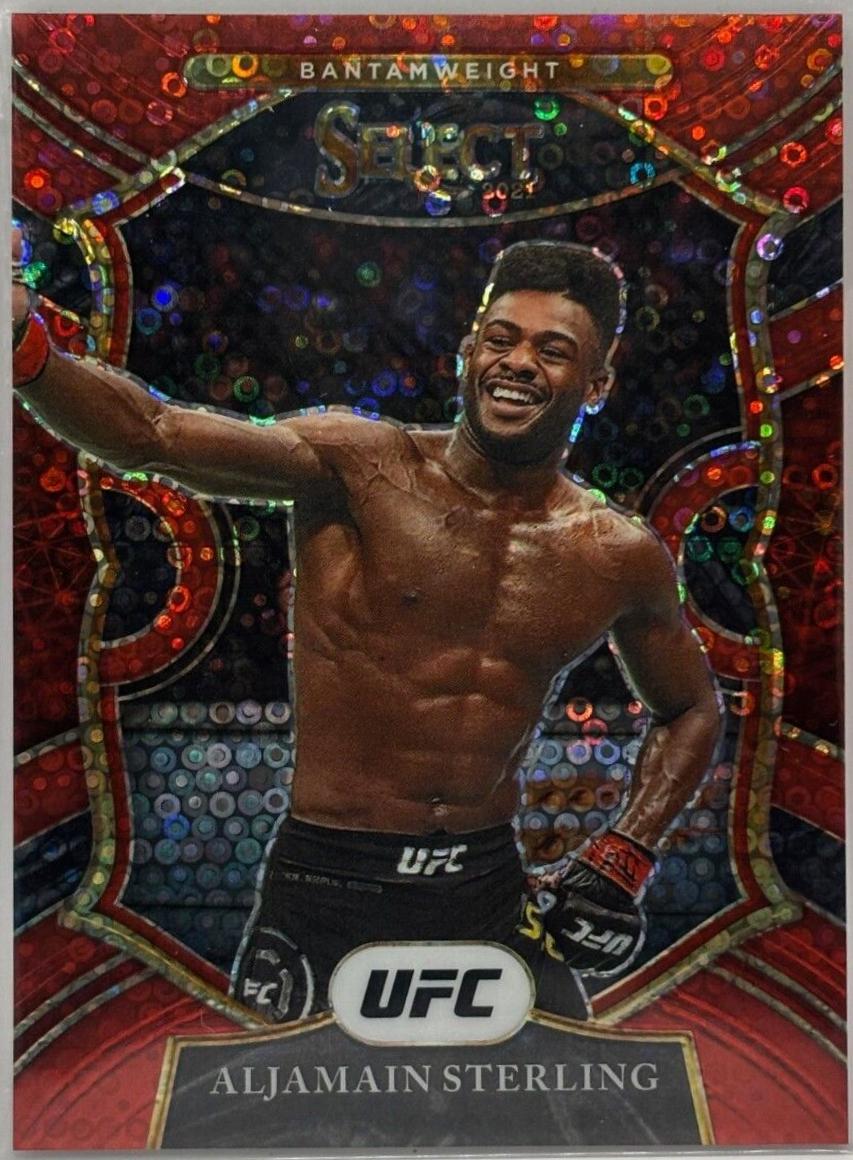 Aljamain Sterling 2021 Panini Select UFC Concourse #46 Red Disco