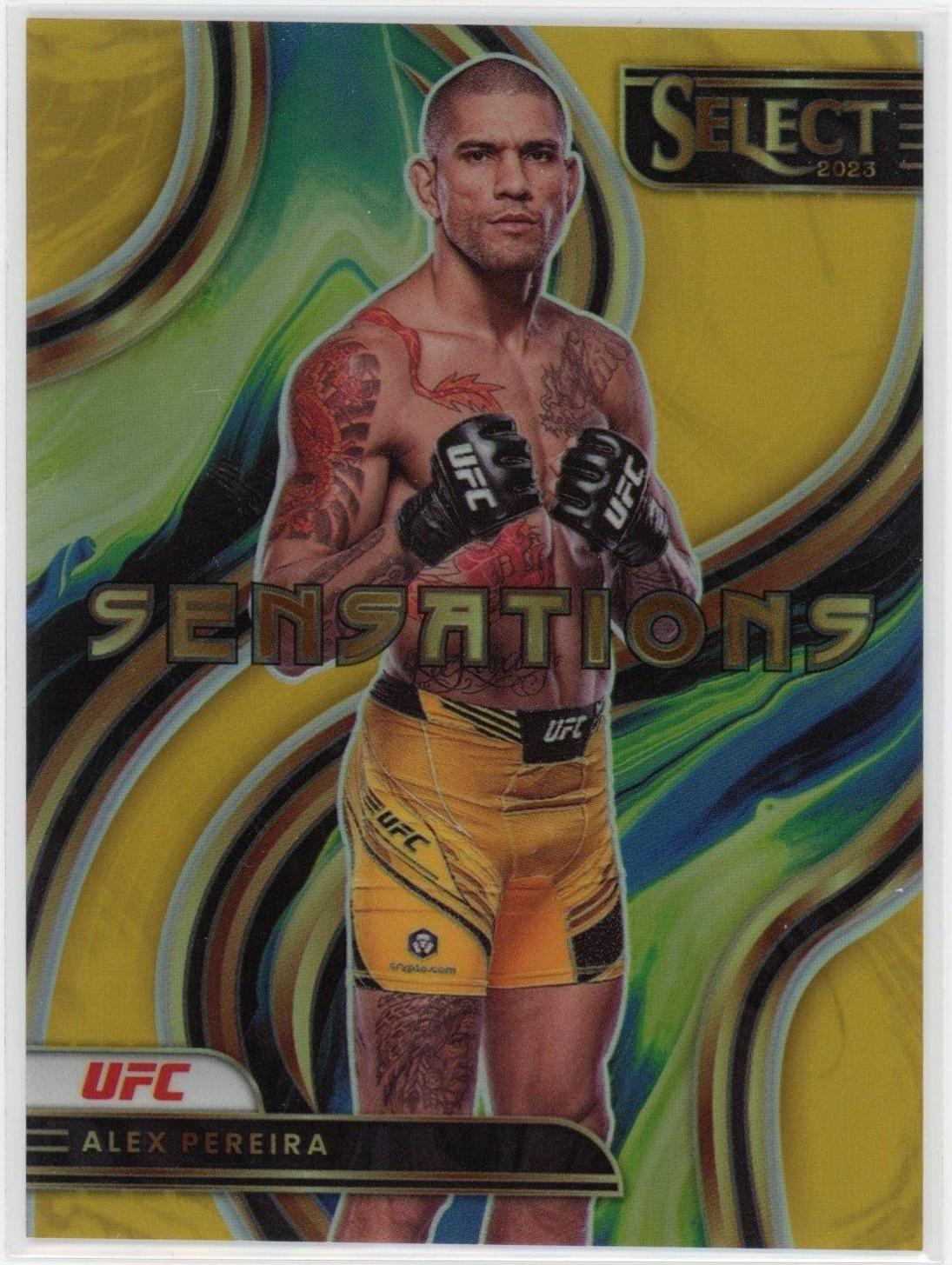 Alex Pereira 2023 Panini Select UFC Sensations #3 Gold