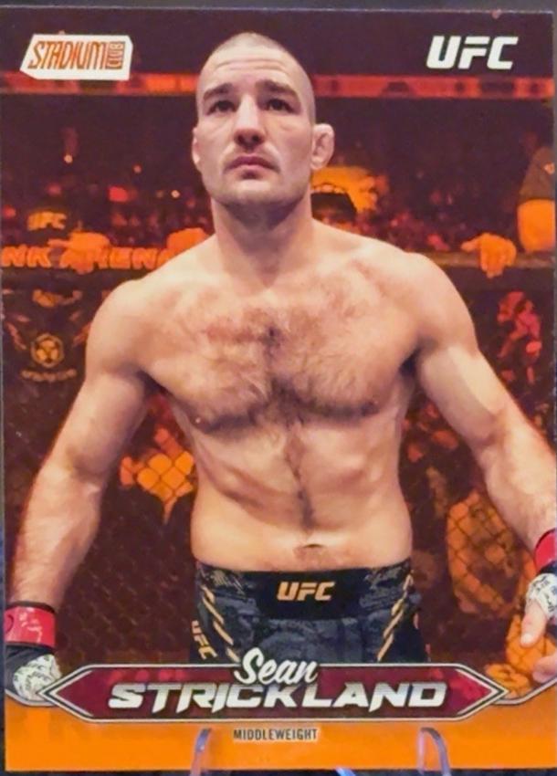 Sean Strickland 2025 Topps Stadium Club UFC Base #82 Orange